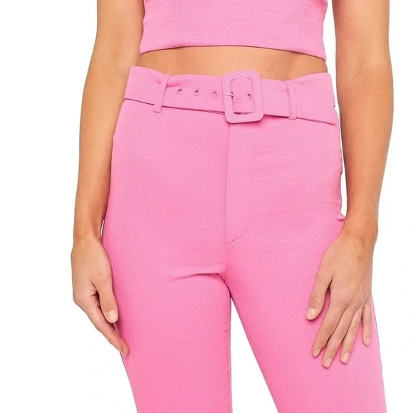 BARDOT THERESE BUCKLE PANT PINK POP - Picture 2 of 3